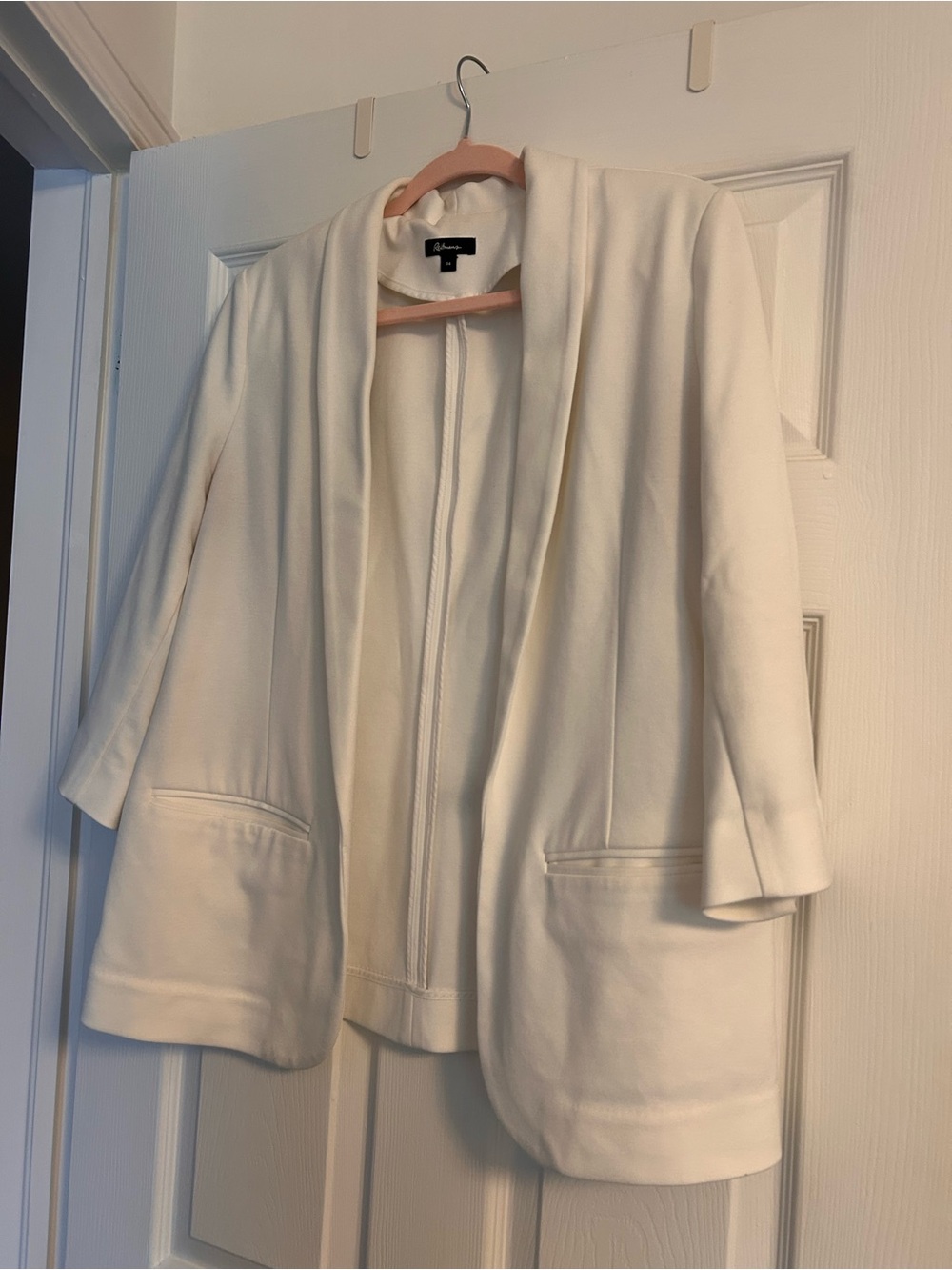 Reitmans Women's Cream Open-Front Blazer